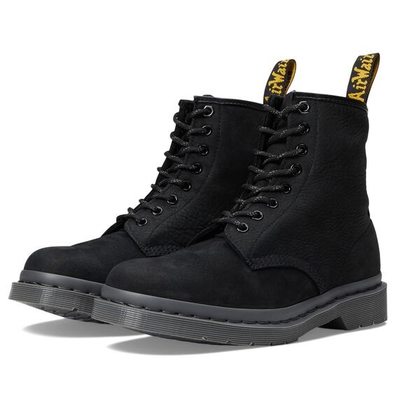 Dr. Martens Shoes - Dr. Martens Unisex 1460 Milled Nubuck WP Black Boots Size M8 W9